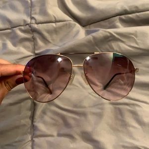 Rose gold and brown Steve Madden aviators